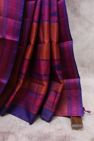 Mauve Kanjeevaram Silk Saree-SRMKSS362