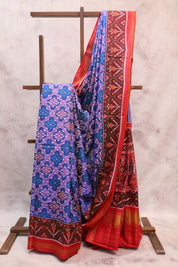 Blue Rajkot Patola Silk Saree - SRBRPSS188