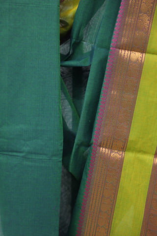 Peacock green Kanchi Cotton Saree-SRPGLGKCS65EX