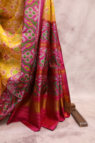 Yellow Rajkot Patola Silk Saree - SRYRPSS194