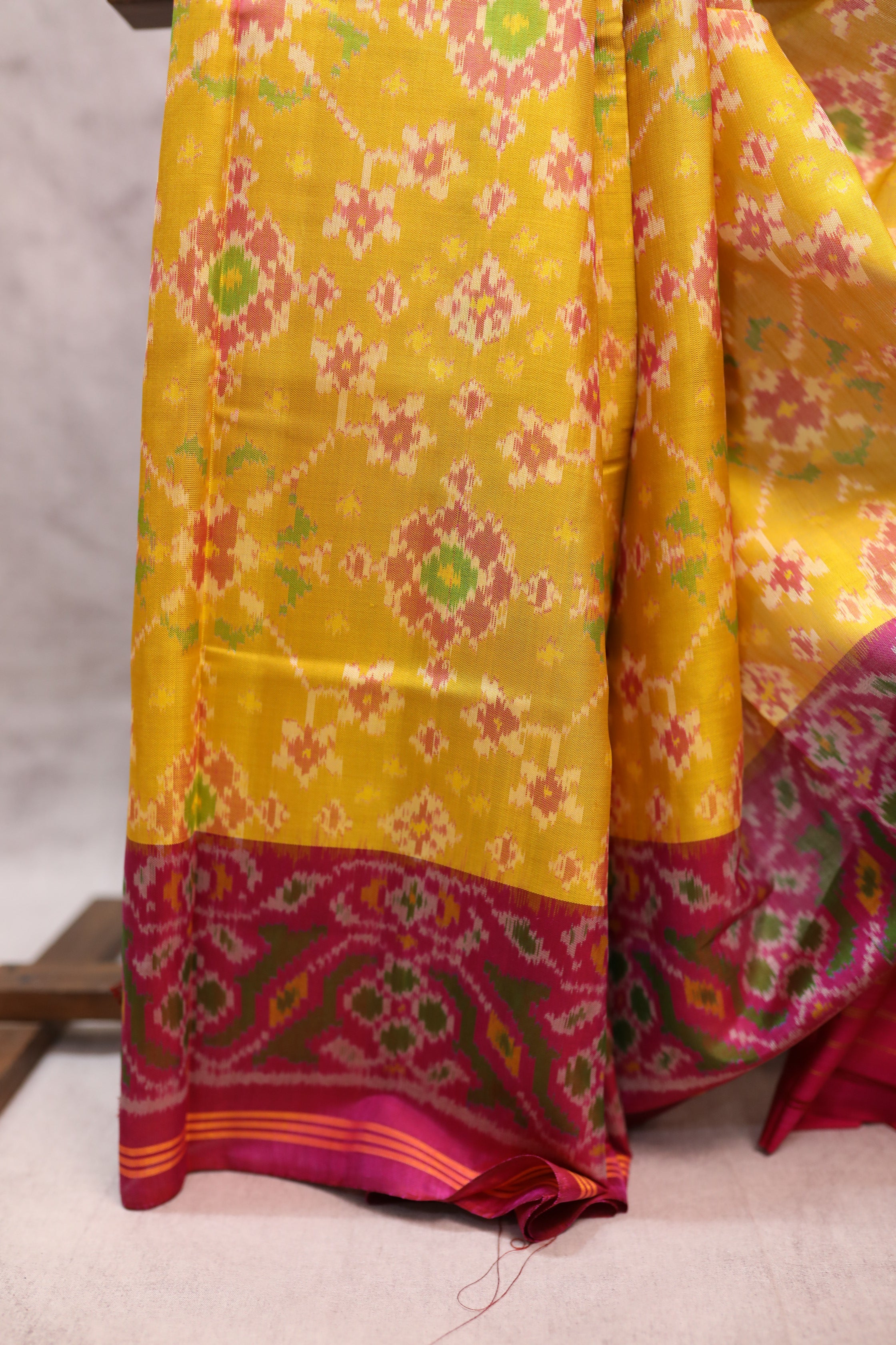 Yellow Rajkot Patola Silk Saree - SRYRPSS194