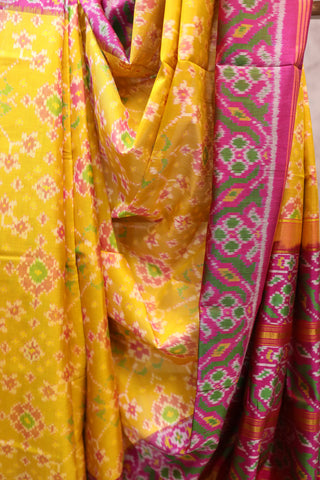 Yellow Rajkot Patola Silk Saree - SRYRPSS194