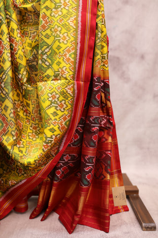 Yellow Rajkot Patola Silk Saree - SRYRPSS210