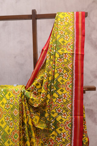 Yellow Rajkot Patola Silk Saree - SRYRPSS210