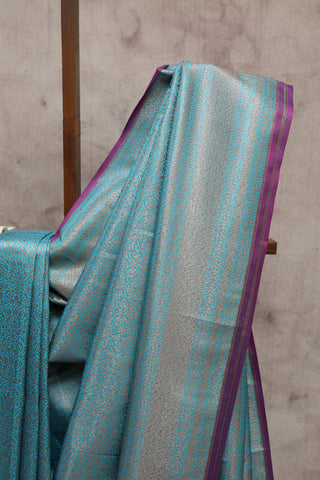 Sky Blue Banarasi Silk Saree-SRSBBSS298