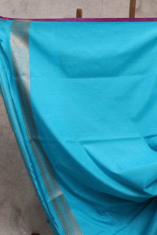 Sky Blue Banarasi Silk Saree-SRSBBSS298