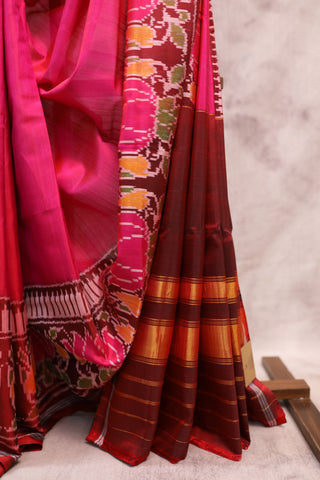 Pink Rajkot Patola Silk Saree - SRPRPSS187