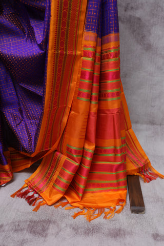 Violet Kanjeevaram Silk Saree-SRVKSS314