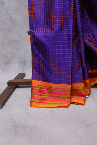 Violet Kanjeevaram Silk Saree-SRVKSS314