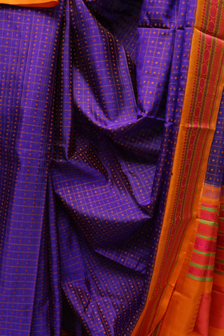 Violet Kanjeevaram Silk Saree-SRVKSS314