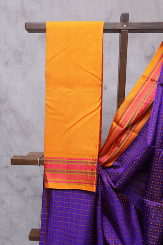 Violet Kanjeevaram Silk Saree-SRVKSS314