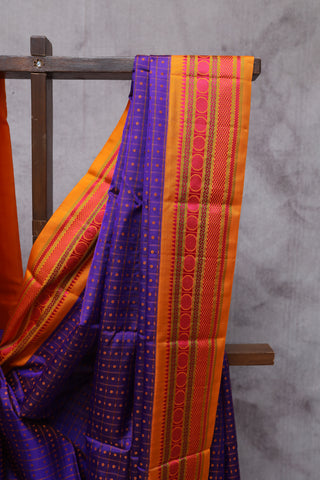 Violet Kanjeevaram Silk Saree-SRVKSS314