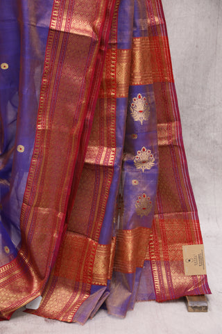 Purple Chanderi Tissue Silk Saree-SRPCTSS55