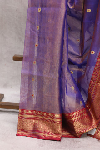 Purple Chanderi Tissue Silk Saree-SRPCTSS55