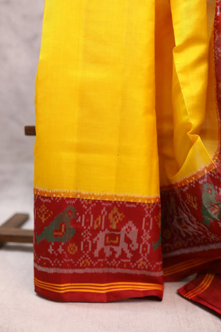 Yellow Rajkot Patola Silk Saree - SRYRPSS186