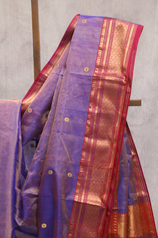 Purple Chanderi Tissue Silk Saree-SRPCTSS55