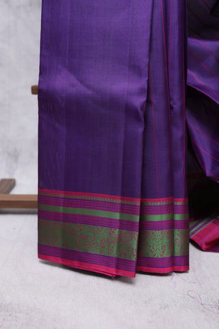 Violet Kanjeevaram Silk Saree-SRVKSS327