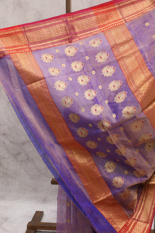 Purple Chanderi Tissue Silk Saree-SRPCTSS55