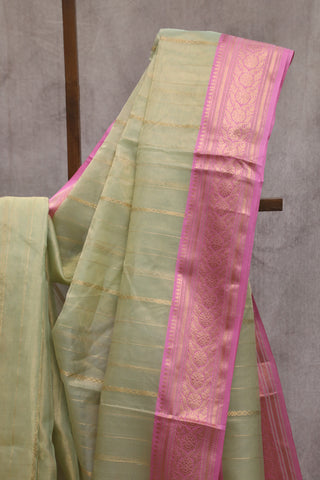 Pastel Green Chanderi Tissue Silk Saree-SRPGCTSS56