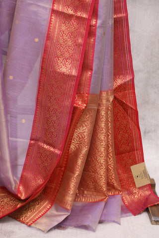 Two Tone Purple Chanderi Tissue Silk Saree-SRTTPCTSS124