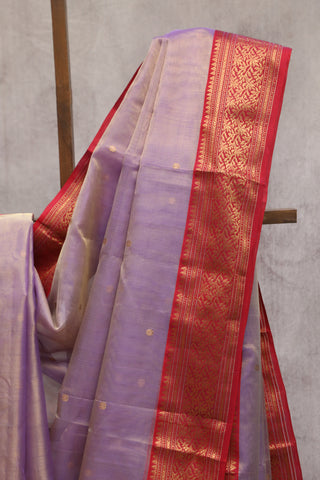 Two Tone Purple Chanderi Tissue Silk Saree-SRTTPCTSS124