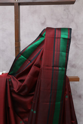 Wine Kanjeevaram Silk Saree-SRWKSS357