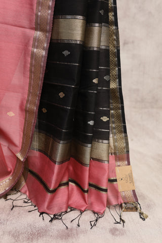 Peach Maheshwari Cotton Silk Saree - SRPMCSS288