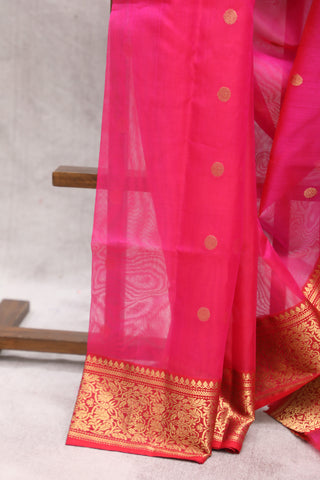 Magenta Chanderi Silk Saree-SRMCSS106