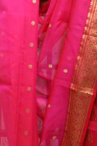 Magenta Chanderi Silk Saree-SRMCSS106