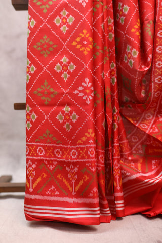 Red Rajkot Patola Silk Saree - SRRRPSS212