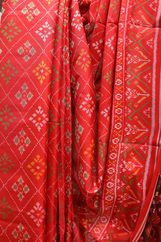 Red Rajkot Patola Silk Saree - SRRRPSS212