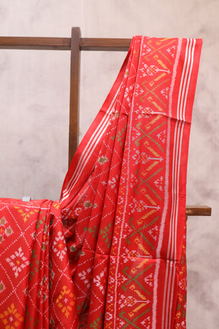 Red Rajkot Patola Silk Saree - SRRRPSS212