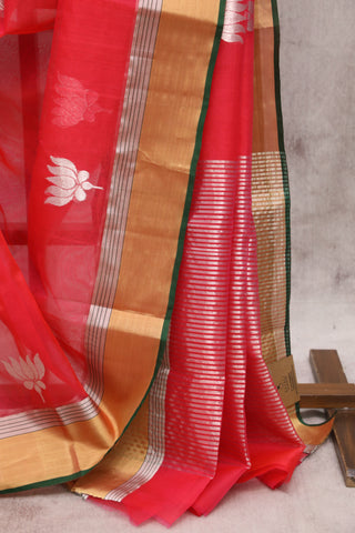 Rose Pink Chanderi Silk Saree-SRRPCSS103