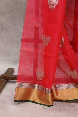 Rose Pink Chanderi Silk Saree-SRRPCSS103