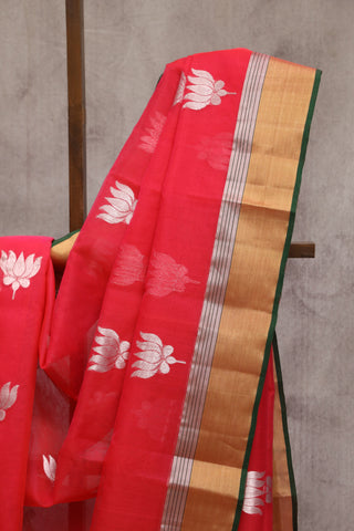 Rose Pink Chanderi Silk Saree-SRRPCSS103