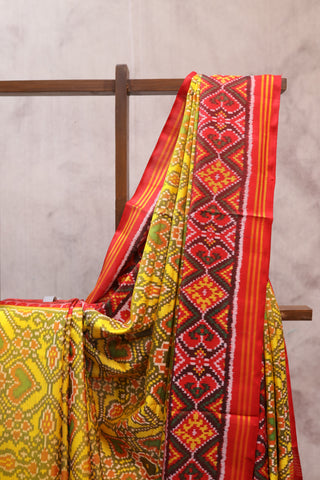 Yellow Rajkot Patola Silk Saree - SRYRPSS196