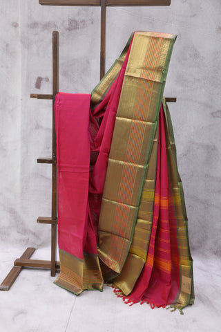 Pink Kanchi Cotton Saree-SRPLGKCS71EX