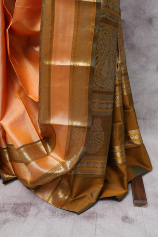 Biscuit Kanjeevaram Silk Saree-SRBKSS219