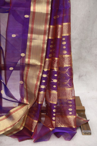 Purple Chanderi Silk Saree-SRPCSS104