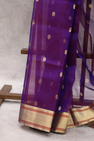 Purple Chanderi Silk Saree-SRPCSS104