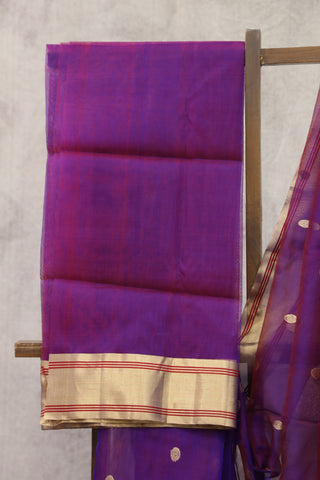 Purple Chanderi Silk Saree-SRPCSS104