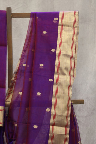 Purple Chanderi Silk Saree-SRPCSS104