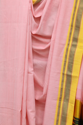 Pink Cotton Ilkal Saree with Gayatri Bordar -SRPCIS360