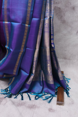 Violet Kanjeevaram Silk Saree-SRVKSS204