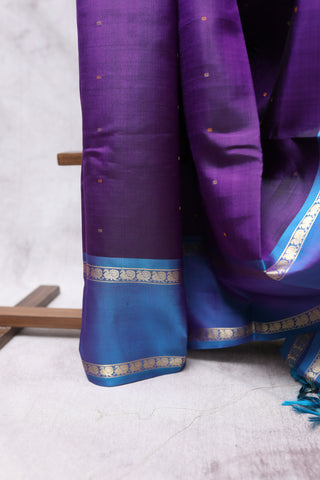 Violet Kanjeevaram Silk Saree-SRVKSS204