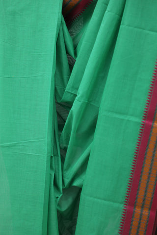 Green Kanchi Cotton Saree-SRGKCS93EX