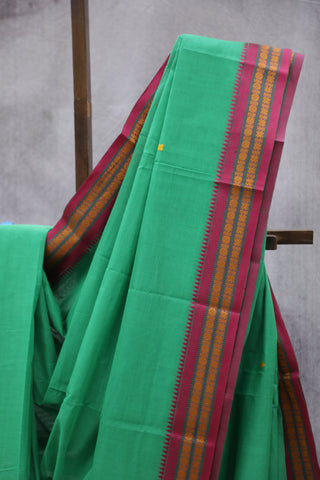 Green Kanchi Cotton Saree-SRGKCS93EX