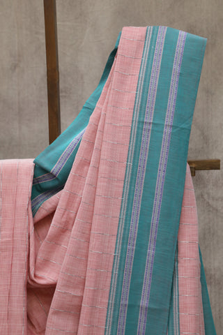 Pink Cotton Ilkal Saree with Gayatri Bordar -SRPCIS362