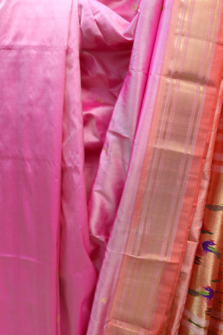 Pink Silk Paithani Saree - SRPSPS386