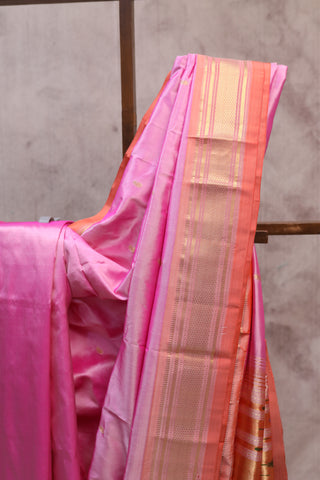 Pink Silk Paithani Saree - SRPSPS386